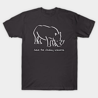 Save the Chubby Unicorns Rhinoceros T-Shirt